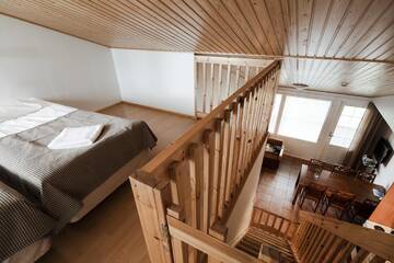 Фото номера Дом для отпуска с 1 спальней, спальным лофтом и сауной Отель Lapland Hotels Äkäshotelli г. Экясломполо 6